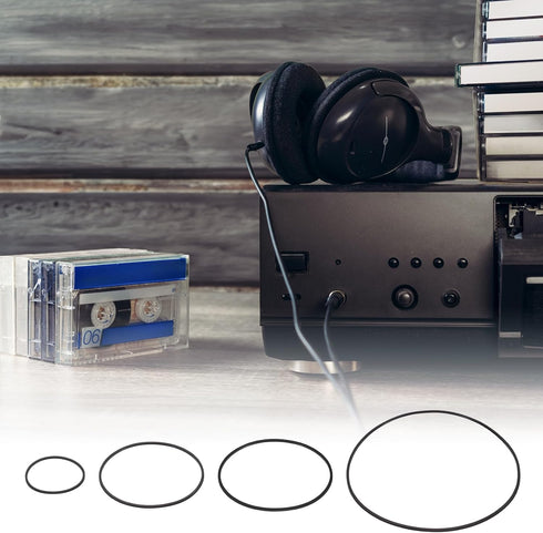 30 40-135mm Cassette Cassette 1mm uxcell Pcs Recorder Rubber Belts, Folded Length Recorder Belts Machine Repair Mix