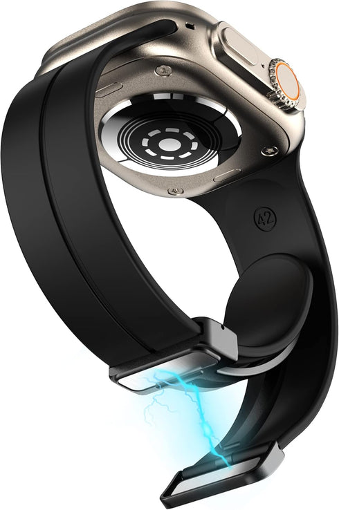 Compatible for ITOUCH AIR 4 Bands, 24mm Soft Silicone Magnetic Buckle Sport Wristband Replacement for 41mm/46mm
