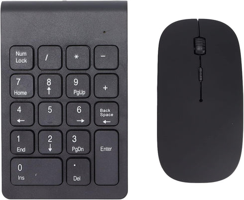 Wireless Numeric Keypad & Mouse Combo, Mini 18 Keys Number Pad for Financial Accounting, Wireless for Laptop, PC