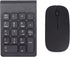 Wireless Numeric Keypad & Mouse Combo, Mini 18 Keys Number Pad for Financial Accounting, Wireless for Laptop, PC