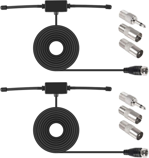 2pcs FM Dipole Antenna, FM Radio Antenna for Stereo Receiver, Indoor Music System Home Theater