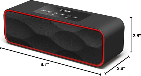 Portable Wireless Bluetooth Stereo Speaker with Powerful 10W Sound, Built-in Mic, FM Radio, Micro SD Card Slot