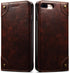 SINIANL iPhone 8 Plus / 7 Plus Leather Wallet Folio Case, Magnetic Closure, Flip Cover, Brown