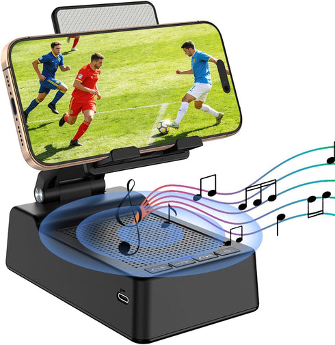 Mahensy Gifts for Men,Cell Phone Stand with Wireless Bluetooth Speaker Anti-Slip Base HD