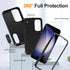 Galaxy S24 Plus Case with Kickstand, 3-Layer Military Grade Shockproof Protective Cover for Samsung Galaxy S24+ (Black)