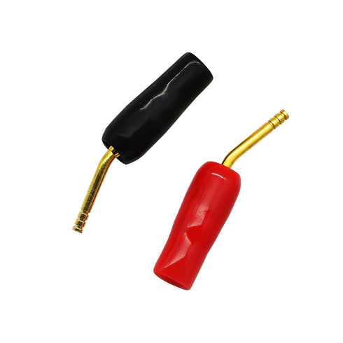 CERRXIAN Gold Plated 2mm Banana Plug Screw Type Audio Speaker Cable Connector Adapter (10-Pack)