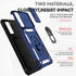 Samsung Galaxy S21 5G Protective Case - Navy Blue, Dual Layer, Kickstand, Magnetic Ring Holder, Drop Tested, Screen