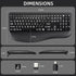 Hamile 7-Color Setting, Large Print Wireless Backlit Keyboard Rechargeable Quiet Low-Profile Keys, Light up with Memory