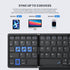 Foldable Bluetooth Keyboard, Portable Full Size with Touchpad, Wireless Travel Keyboard for Windows, iOS, Android