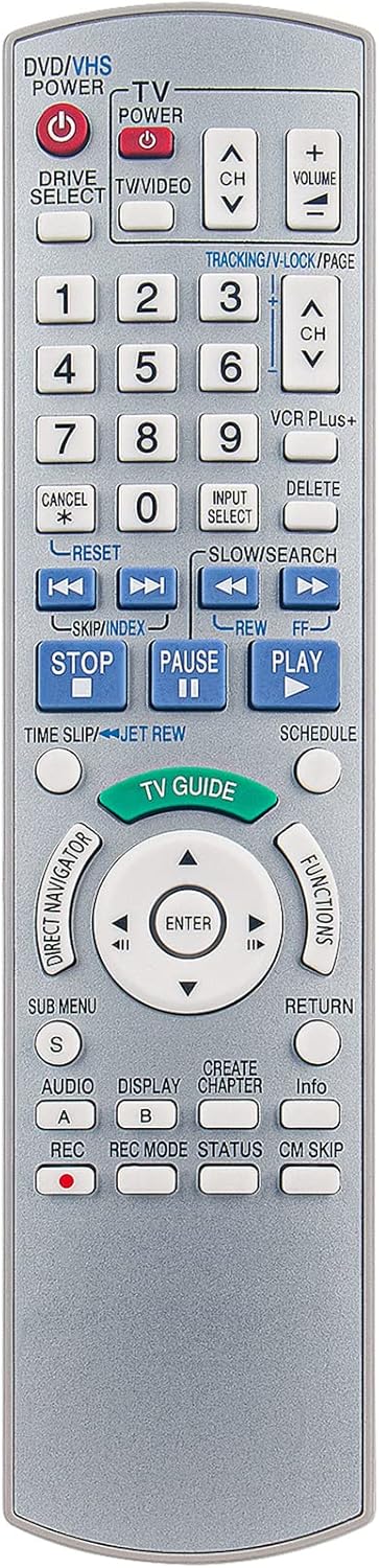 ECONTROLLY EUR7659Y90 Replace Remote Control Work for Panasonic DMR-EH75 DMR-EH75VS DMR-EH75V DVD HDD
