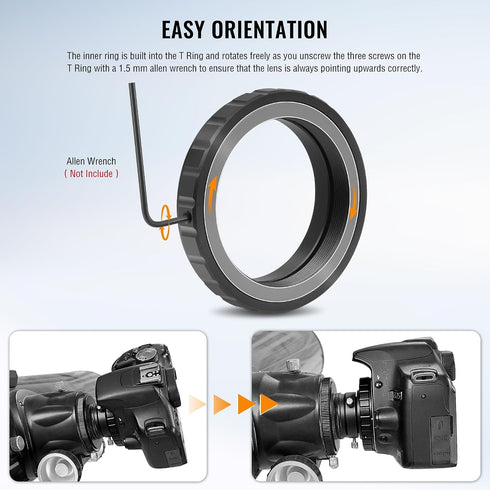 A ALSTAR T2 1.25 Inch Alstar Telescope Photo Adapter for Minolta AF and Sony A Mount DSLR Cameras, T Mount Telescope