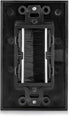 Brush Wall Plate Decora Style, Cable Pass Through Faceplate Insert for Wires, Single Gang Wall Socket