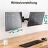 WALI Dual Monitor Wall Mount, Single to Double Bracket Adapter for 2 Screens up to 27 inch (012ARM)