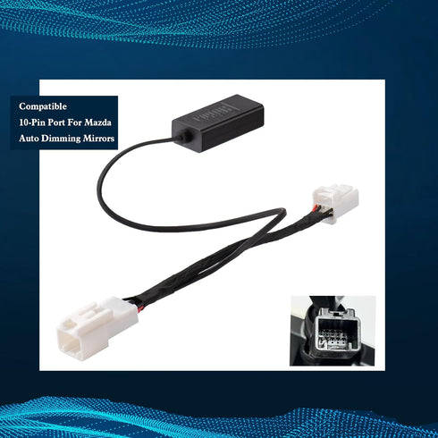 Hifihia 10-Pin 2019-2026 CX3 CX5 CX9 MX-30 CX-70, 6, Type E Plug & Play Dash Cam Power Adapter, Rear View Mirror
