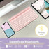 Macally Bluetooth Keyboard for Tablet, Wireless Keyboard for iPad, iPhone Keyboard (Multi-Device, Built-in Stand,