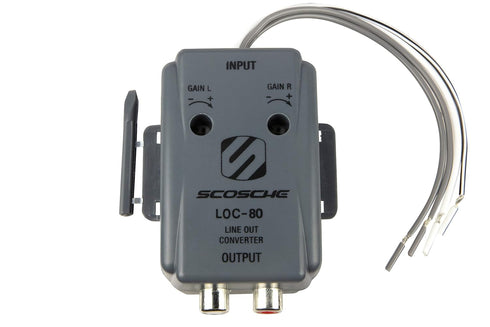 Scosche LOC80 Line Output Converter - 2 Channel RCA Converter for Car Audio