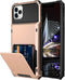 Vofolen iPhone 11 Pro Wallet Case - 4-Card Holder, Anti-Scratch Dual Layer Hybrid Bumper Armor, Rose Gold