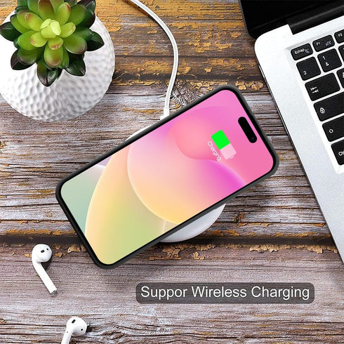 MZELQ TPU Wallet Compatible with iPhone 15 Case 2023, Card Holder Camera Protection Cover + Screen Protector