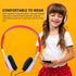 Stereo Headphones Wired 1pc Stereo Head Red Foldable Earphones Laptop Headphones Head-Mounted Earmuffs Headphone Earphone Sound On Boys Girls Ear for Travel Computer Boys Earmuffs