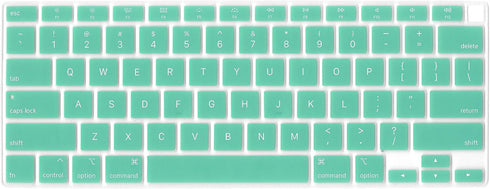 Se7enline Compatible with MacBook Air Keyboard Cover, 13 inch for MacBook Air 2018-2024, Clover/Aqua Green