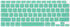Se7enline Compatible with MacBook Air Keyboard Cover, 13 inch for MacBook Air 2018-2024, Clover/Aqua Green