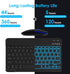 LAMA 7 Colors Backlit Bluetooth Keyboard and Mouse, Ultra-Slim Wireless for iPad, iOS, Windows & Android