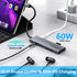 USB C HUB for iPad Pro 9-in-1 Adapter, Docking Station with 4K HDMI, USB-C PD, SD/TF Reader, for iPad Mini 6