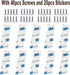 10pcs Max Magnetic Contact Surface Mount Alarm 10W 100V 0.5A for Door Window Security with Lead Wire & 3M Adhesive