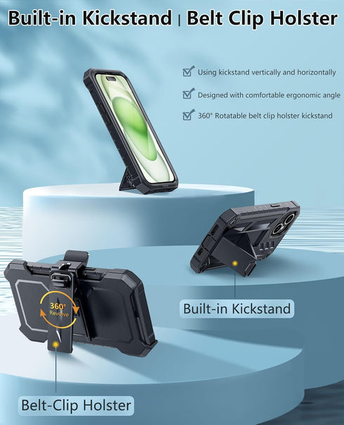 FNTCASE 15 14 13 16e 5G 6.1 Inch for iPhone Phone Case: for iPhone & & Case Military Shockproof Protective Rugged Cell