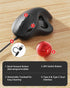 Nulea M509 Wired Trackball Mouse, Ergonomic Design with Easy Thumb Control, 2-in-1 Interface for PC, Laptop, Mac (Red)