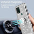 for Moto G Stylus 5G Case (2021), Cute Luxury Glitter Silicone TPU Phone Case with Kickstand, Silver