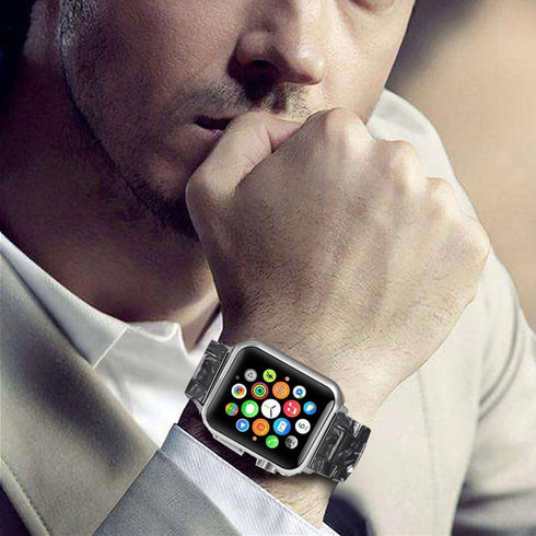 Band Compatible with iWatch 42mm 44mm 45mm 49mm, Colorful Resin Replacement Bracelet Strap for Apple Watch