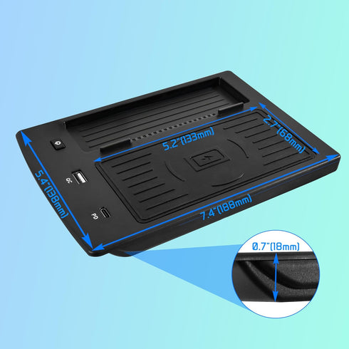 Wireless Charger Pad for Honda Accord 2018-2022, Fast Charging USB-A USB-C Center Console Accessories