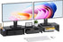 VERSASKY Dual Monitor Stand Riser, Adjustable Length & Swivel Angle Monitor Stand, Ergonomic