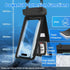 Waterproof Phone Pouch, IPX8 Double Space Cell Phone Case for iPhone 15/14/13 Pro Max Plus, 2 Pack (Black)