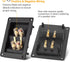Facmogu 2PCS Rectangle 4-Way Speaker Terminal Box with Gold-Plated Binding Post for DIY Applications & 4PCS Screws
