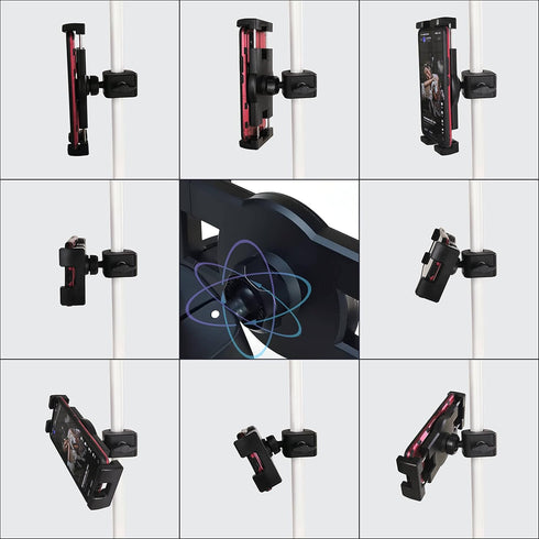 Tablet Phone Mount with Clamp - Timewall Universal iPad iPhone Holder Stand for Spin Bike