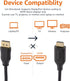 4k@30Hz, 1920x1200, 1080p, 10 Amazon Basics DisplayPort to HDMI Cable, Uni-Directional, Video and Audio, Gold-Plated