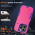 iPhone 15 Pro Case Cover (Rose) with MagSafe, MIL-Grade Drop Tested, Tempered Glass Screen Protector & Camera Lens.