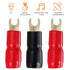 10 Pairs Copper Gold Plated 4 Gauge Strip Spade Terminal Plugs, Crimp Barrier Spades for Speaker Wire