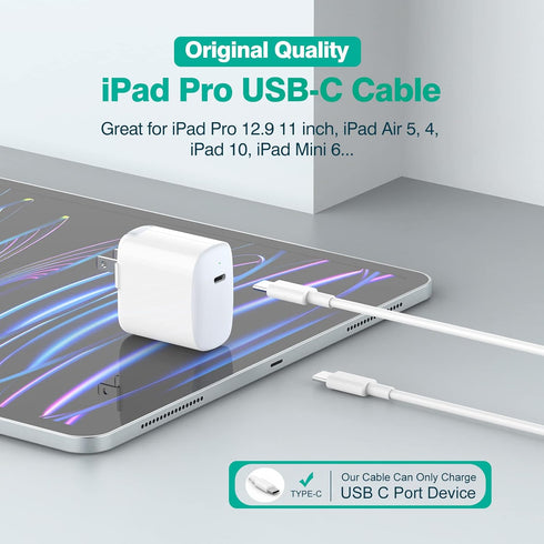 10ft USB C to USB C Cable 2 Pack for iPad Pro, MacBook, iPhone 15 Pro Max, Google Pixel, Samsung - Fast Charging Cord
