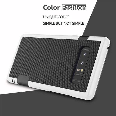 Jeylly Galaxy Note 8 Case, Slim Hybrid Impact Rugged Soft TPU & Hard PC Bumper Cover for Samsung Galaxy Note 8 - Black