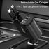 120W Retractable USB C Car Charger, 4-in-1 with 2.6ft Type C Cable, QC 3.0 & PD 3.0 Super Fast Charging for iPhone