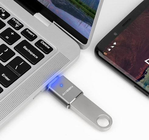 USB C to USB Adapter (2 Pack), USB C Male to USB 3.0 Female OTG Converter for MacBook Pro 2019/2018/2017, Gray
