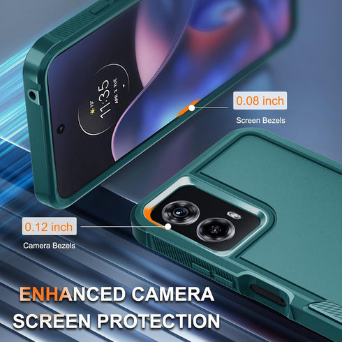 Motorola Moto G 5G 2024 Case, Full Body Heavy Duty Rugged Shockproof Protective Cover with Lanyard Strap