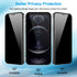 iPhone 12 Pro Max Privacy Screen Protector - 2 Pack, Anti-Spy, Shatterproof, Full Edge Coverage, Bubble Free, Easy