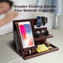 1STKER Gifts for Men Christmas, Wood Phone Docking Station, Mens Gifts for Birthday or Gifts for Dad Fathers Day, Desk