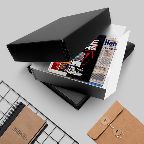Lineco Archival Storage Box, 11 x 14 x 3 inches, Museum Quality, Acid-Free with Metal Edge for Photos