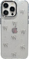 Bling Glitter 3D Bow Stars Clear Phone Case Compatible with iPhone 13 Pro (Bow)