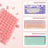Allinside 70 Raised Silicone Keyboard Stickers for Long Nails, Reusable Self-Adhesive Key Stickers for Comfortable
